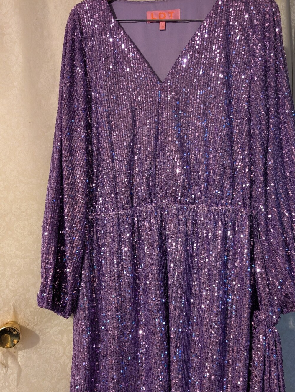 LTD IRMA Orchid Purple Sequin Mini Dress Sz.14